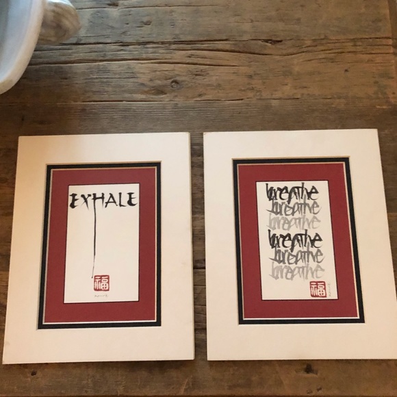 Exhale & Breathe Prints With Double Mats 8x10 - Picture 4 of 15
